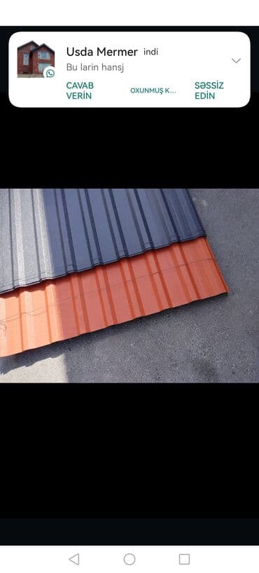 цены на профнастил: Dam örtyünün satışı isdediyiz ölcye kesirik her renk var aksusarlar — 5