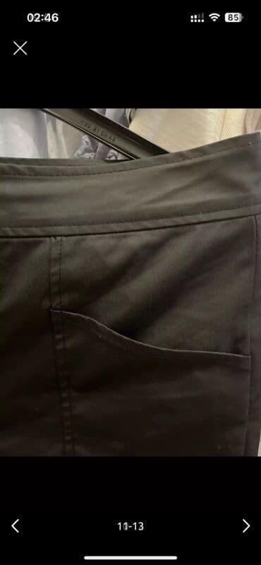 heykelcikler: Zara deri görünümlü qara rəngli, düz biçimli şalvarı. yüngüldür S — 8