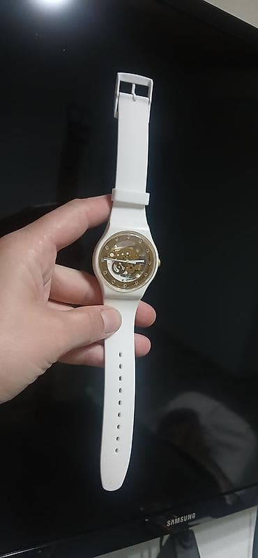 cutluk saatlari: Qol saatı, Swatch, rəng - Ağ — 2