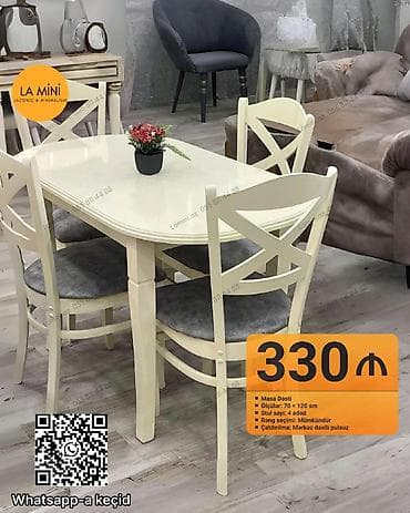 generator mini: Açılmayan, Oval masa, 4 stul — 1