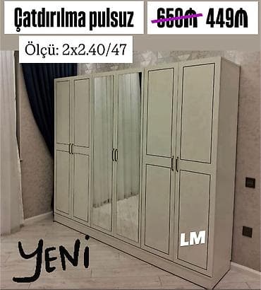 - Məhsul: Geniş qapılı paltar dolabı - Rəng: Açıq krem - Dizayn: Sadə lalafo.az -da - Məhsul: Geniş qapılı paltar dolabı - Rəng: Açıq krem - Dizayn: Sadə