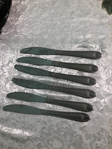 Столовые приборы: Yemək bıçaqları dəsti - Miqdar: 6 ədəd - Material: paslanmayan polad — 1