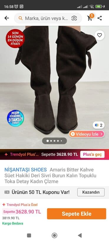 kişi üçün qırmızı çəkmələr: Uzunboğaz, Ölçü: 37, rəng - Qəhvəyi, Yeni — 4