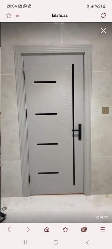 Otaq qapıları: Qonaq otağı üçün Yeni Otaq qapısı 90x205 sm Naliçnik ilə, Zəmanətli, Ödənişli quraşdırma, Pulsuz çatdırılma — 11