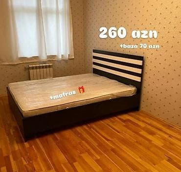 Çarpayılar: Yeni, İkinəfərlik çarpayı, Bazasız, Matras ilə, Siyirməsiz, Azərbaycan — 1