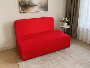 ev t: Məhsul: Parlaq qırmızı rəngdə kompak t divan/futon - Minimalist — 1