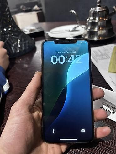 iphona: IPhone X, 64 GB, Gümüşü, Qırıq — 7
