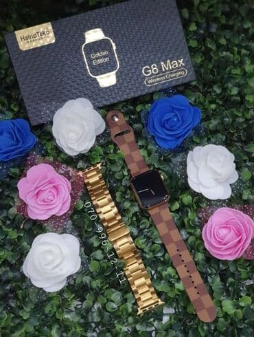 smart watch 6 qiymeti: Yeni, Smart saat, rəng - Qızılı — 1