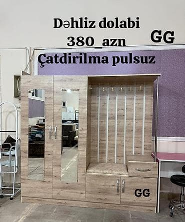 dehliz dolabları: Endirim😍 Yeni Dəhliz dolabi 380 azn Hazir əldə Ölçü Eni 2m Hundurluk — 1
