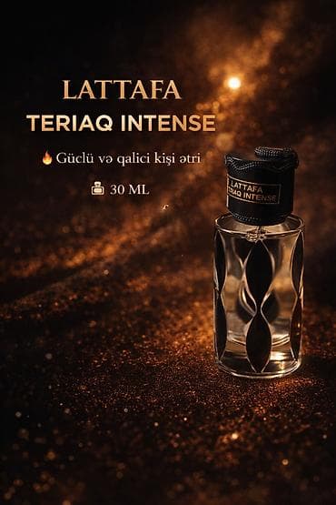 Lattafa TeriAQ Intense – güclü və qalıcı kişi ətri. 30 ml flakon -