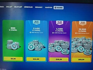 oyun rolu qiymeti: Istədiyiniz skin 15 manata satılır papelə görə qiymət dəyişir. 1000 — 1