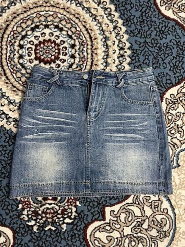 Ətəklər: Denim yubka - Material: qalın denim (cotton əsaslı) - Rəng: mavi — 1
