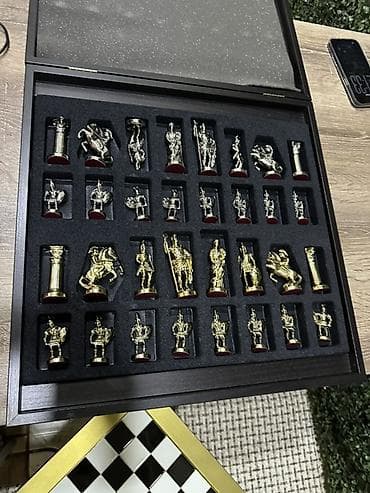 Mancandilos Luxury Chess – metal fiqurlu şahmat dəsti - Brend/işarə — 7