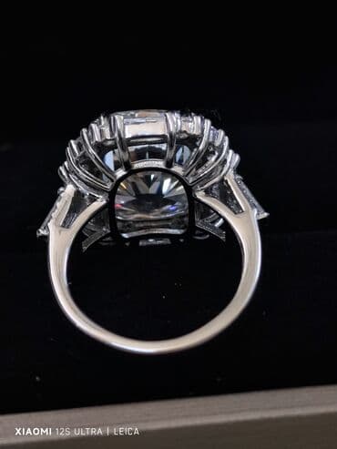 zümrüd qaşlı üzüklər: Üzük, Gümüş, 925 Əyar — 6