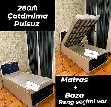 konsol masa: Yeni, Təknəfərlik çarpayı, Bazalı, Matras ilə, Siyirməsiz, Rusiya — 2