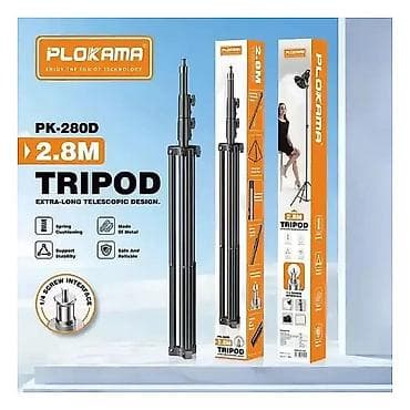 PLOKAMA PK-280D Tripod – 2.8 m - Ekstra uzun teleskopik dizayn - 2.8