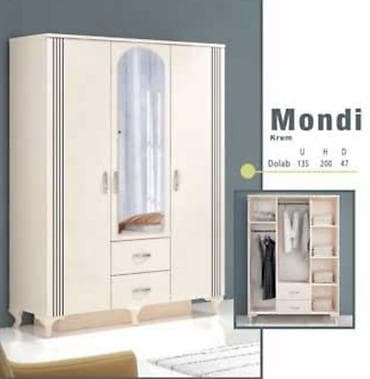 Yeni, Açılan, 3 qapılı Düz dolab, Qarderob, paltar dolabı