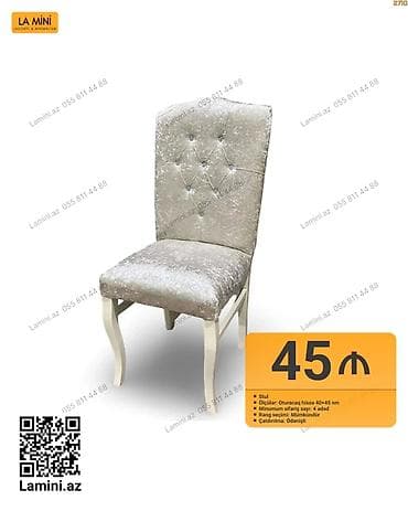 Şık dizaynlı yumşaq oturacaqlı stol/stul - Model: Stul - Qiymət: 45 ₼ — 1