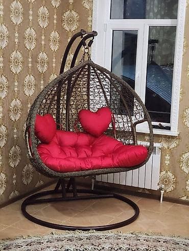 milli mebel: Oturacaq-yelləncək, Zontiksiz, Həsir toxunuşlu — 1