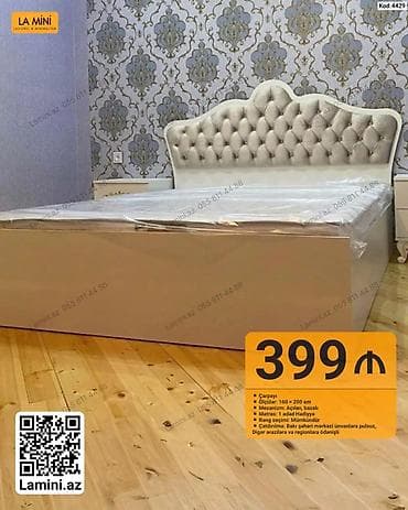 Çarpayı – 160×200 sm Xüsusiyyətlər: - Ölçü: 160 × 200 sm - Mexanizm — 1