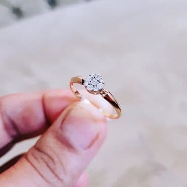 nişan üzükleri: Nişan, Üzük, Çəhrayı qızıl, 585 Əyar, Brilyant, 0-0.25 Karat — 2