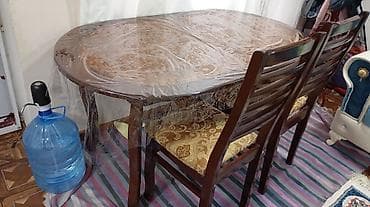 alfemo azerbaycan: Qonaq otağı üçün, İşlənmiş, Açılan, Oval masa, 6 stul — 1