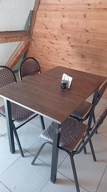 Kafe/restoran üçün masa-stul dəsti - Tərkib: 1 dördkünc masa + 4 ədəd lalafo.az -da Kafe/restoran üçün masa-stul dəsti - Tərkib: 1 dördkünc masa + 4 ədəd
