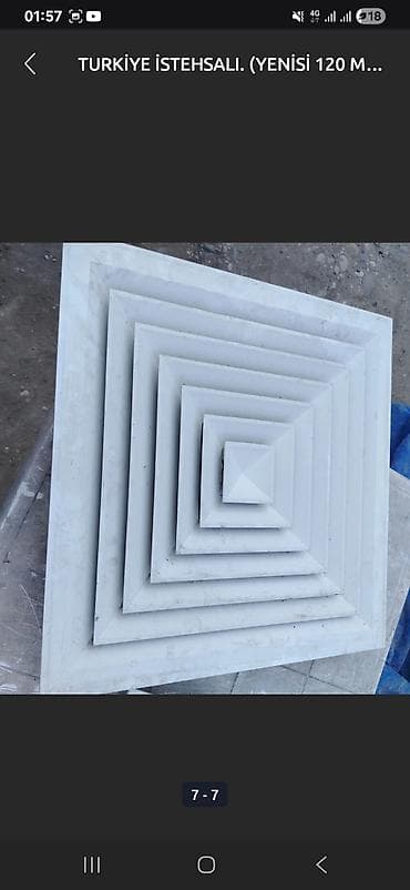 ventilyator satisi: Dördkünc formalı ağ rəngli hava ventilyatoru. Bu ventilyator binanın — 1