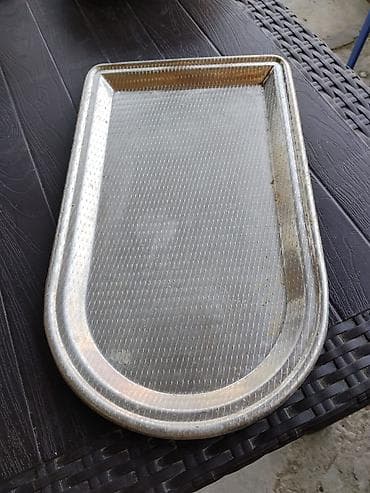 sufreler: Metal servis qabı / podnos - Material: metal (gümüşü rəngdə) — 1