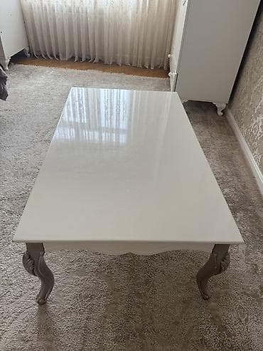 asma tavanlar hamam: Dördbucaq masa, Açılmayan, Təkərsiz, Parlaq laminat, Zəmanətsiz — 2