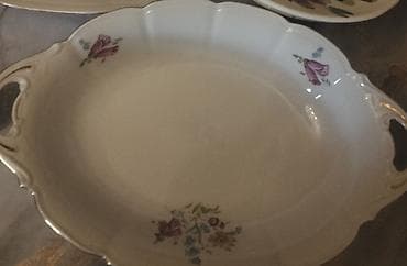 Çini/porcelan boşqab və badya dəsti - Material: çini/porcelan - Rəng — 1