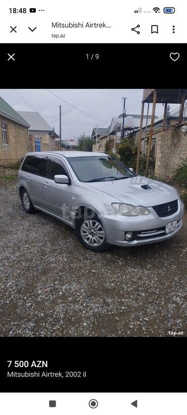 ниссан тиида запчасти: Mitsubishi Airtrek, 2002 - Kuzov: gümüşü rəng, universał (wagon) — 2