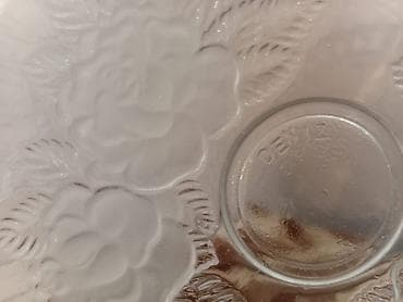 cayni serviz: Tort və şiriniyyat qabı, rəng - Ağ, Şüşə, Türkiyə — 6