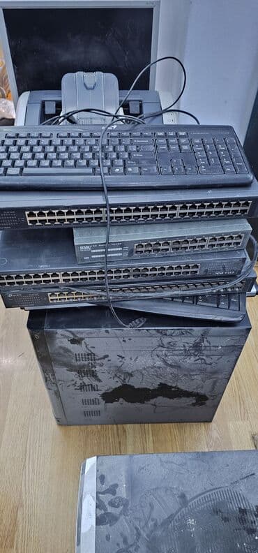 masa üstü komputerler: Bunlarin hamsi satilir manitorlar da var swich prosessor printer ups — 6