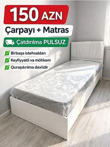 Təknəfərlik çarpayı, Matras ilə lalafo.az -da Təknəfərlik çarpayı, Matras ilə