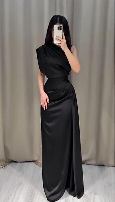 koja donlar: Zərif axşam/libas - Model: birqollu, asimmetrik kəsim - Uzunluq — 2