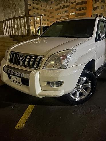 prado teker: Toyota Land Cruiser Prado 120, ağ rəng, 5 qapı SUV. Texniki — 2
