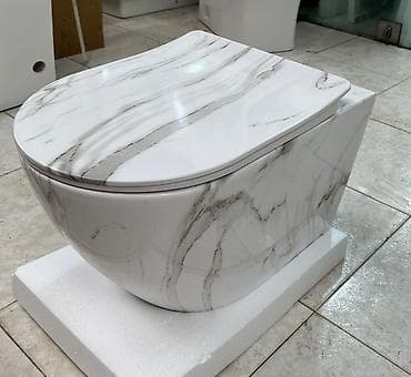 Mərmər naxışlı asma unitaz - Divardan asma konstruksiya: gizli çən lalafo.az -da Mərmər naxışlı asma unitaz - Divardan asma konstruksiya: gizli çən