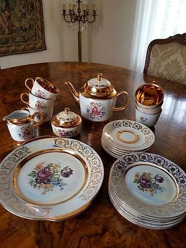 çay desdi: Çay dəsti, rəng - Ağ, Farfor, 6 nəfərlik — 1