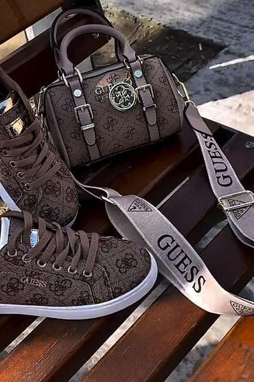 krasofka qiz ucun: GUESS dəst: qadın üçün çanta + idman ayaqqabısı - Dizayn: markanın — 1