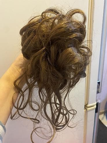 Qıvrım saç toppuzu – elastik rezinli saç aksesuarı - Rəng