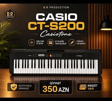 ritm: Casio CT-S200 Casiotone sintezator - 61 tam ölçülü klaviş - 400 səs — 1