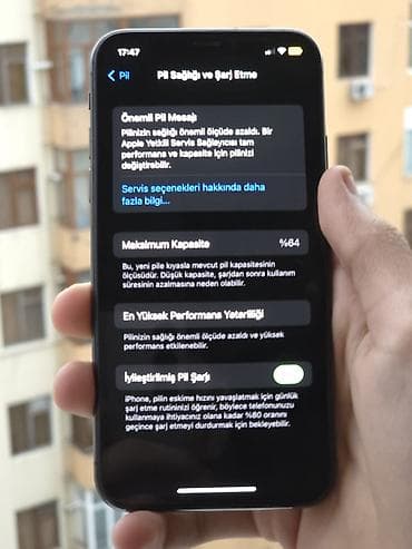 usb type c: IPhone X, 64 GB, Qara, Zəmanət, Face ID, Sənədlərlə — 10