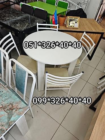 стол переговоров: Для кухни, Новый, Нераскладной, Прямоугольный стол, 4 стула — 7