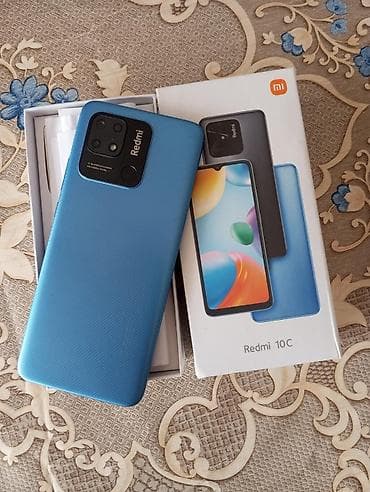 philips xenium 9@9d: Redmi 10C, 64 GB, rəng - Mavi, Sensor, İki sim kartlı, Barmaq izi — 6