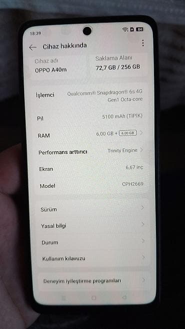 j5 2015 ekran: Oppo 256 GB, rəng - Qara — 3