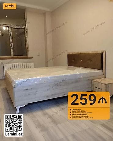 5 10 taxtalar: İkinəfərlik çarpayı, Bazasız, Matras ilə, Siyirməsiz — 1
