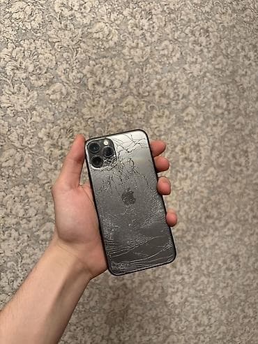 IPhone 11 Pro, 64 GB, Space Gray, Zəmanət, Qırıq, Face ID