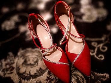 желтые туфли: Размер: 36, цвет - Красный, Новый — 2