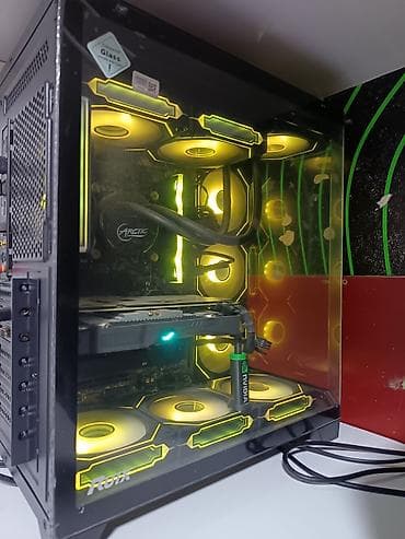 komputer korpusu: RGB işıqlı oyun/performans kompüteri – şüşə panel korpus KREDİR VƏ — 7